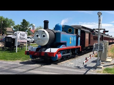 Thomas The Tank Engine, Percy, Thomas In Real Life!  Thomas Struggles On Strasburg Grade! Steam Tram Video
