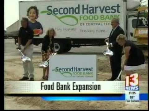 Central Florida News 13 coverage of Second Harvest Food Bank groundbreaking