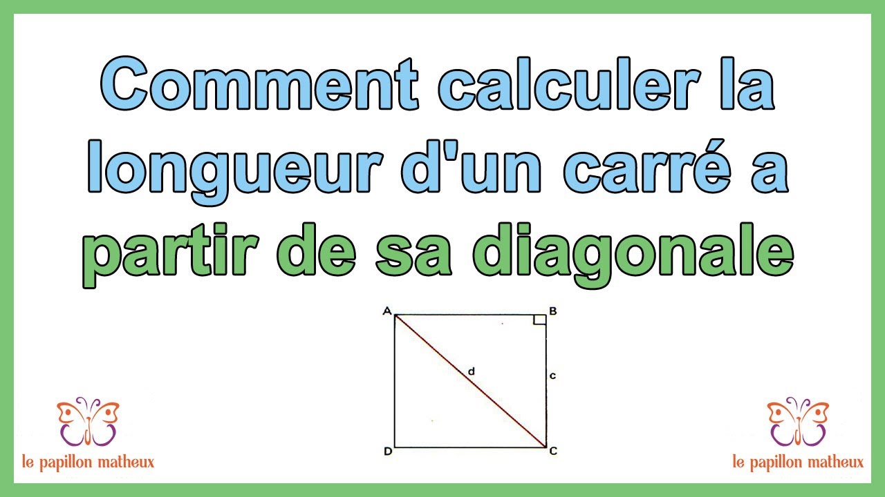 Calculer la diagonale d'un carré : astuces et méthodes