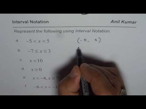 Practice to Write Inequality with Interval Notation