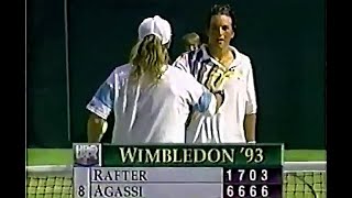 Andre Agassi vs Patrick Rafter 1993 Wimbledon R3 Highlights