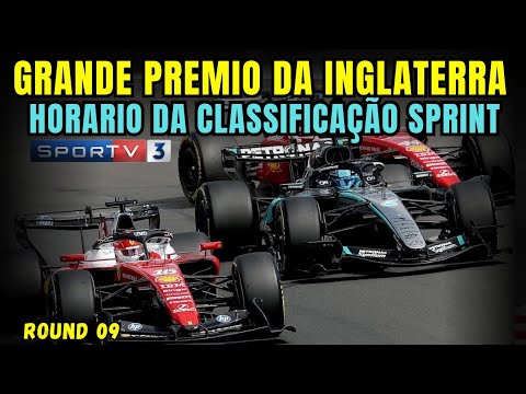 F1 2026 - GP DA INGLATERRA - CLASSIFICAÇÃO SPRINT - HORARIO DA TRANSMISSÃO NO SPORTV 3