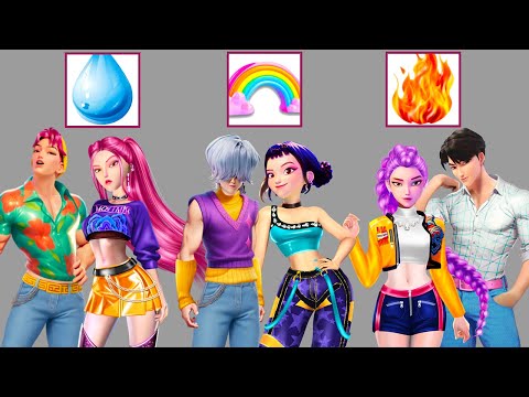 🔥 Epic Glow Up! KPOP Demon Hunters Elemental Transformation