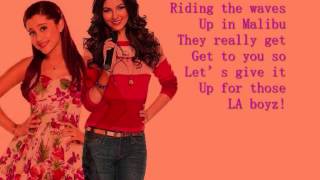 L.A Boyz - Victoria Justice feat Ariana Grande - Lyrics On Screen (Studio Version)