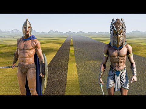 100.000 SPARTANS vs 500.000 EGYPTIAN WARRIORS - Ultimate Epic Battle Simulator 2 UEBS 2