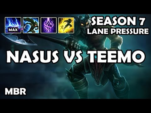 DreadKnight Nasus Vs Teemo | Lane Pressure Build | Season 7