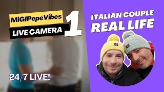 🔴 24/7 LIVE: Italian Couple in London - Real Life [LIVING ROOM 🛋️] - MiGIPepeVibes - Cam 1 live webcam