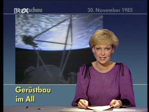 ARD Tagesschau vom 30.11.1985 - Shuttle STS-61B Gerüstbau im All