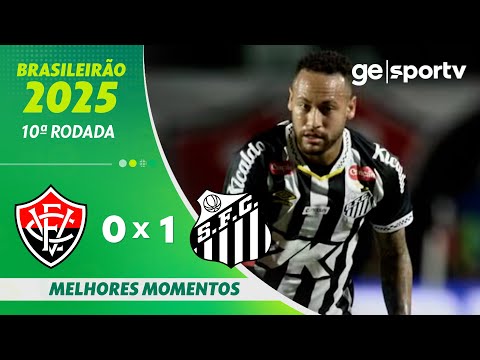 Gols e lances de Vitória x Santos