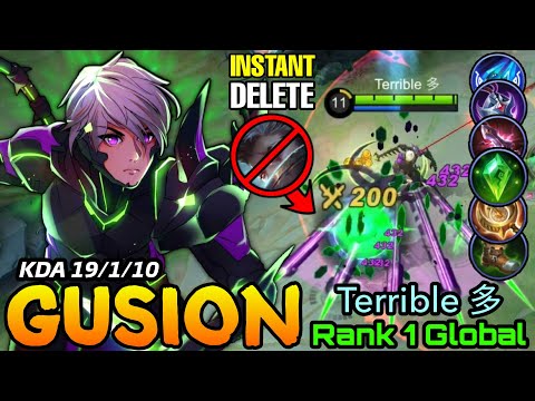 91% Win Rate S19 Gusion Instant Kill Dagger! - Top 1 Global Gusion Terrible 多 - MLBB
