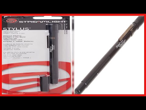 Streamlight 65006 Stylus 2-Lumen Red LED Pen Light with 3 AAAA Alkaline Batteries, Black
