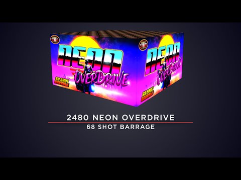 Bright Star Fireworks - 2480 Neon Overdrive 68 Shot Barrage