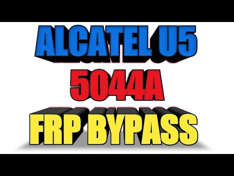 ALCATEL 5044A U5 GOOGLE ACCOUNT BYPASS ANDROID 6.0