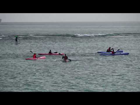 Alexandra going to "Learn how to paddle" (a surfski) lesson by Takapuna Boating Club