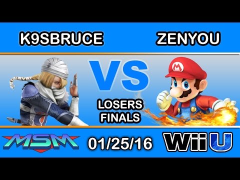 MSM 34 - K9sBruce (Sheik) Vs. 2Scoops | Zenyou (Mario) Losers Finals - Smash Wii U