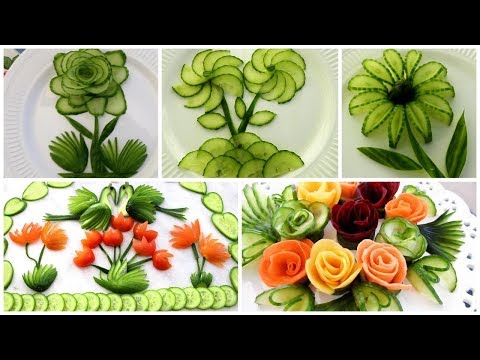 Handmade 20 Super Salad decoration,Salad design | Fruit & Vegetable Carving & Cutting Garnish