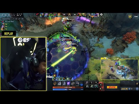 Pakazs cosplaying Puppey with a Monitor Slap after landing 3-man chrono vs Talon