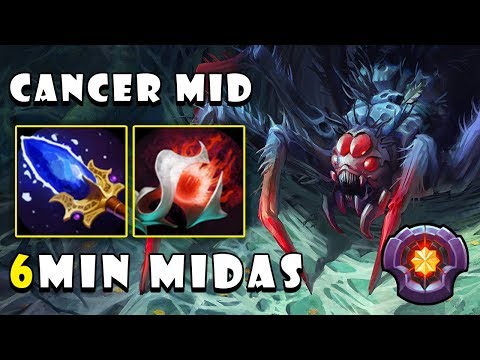 How To Play Master Spammer [Broodmother] in 6Min Hand of Midas Vs Viper Mid | Dota 2 7.23