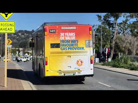 Transperth TP1411 Loud ZF departing Mercedes-Benz OC500LE CNG 
