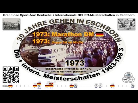 Historischer Privatfilm 1973 - DM Marathon [ Doppelmeisterschaft im Rahmen der DM Gehen 30Ygeher ]