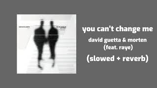 david guetta & morten (feat. raye) - you can’t change me (slowed + reverb)