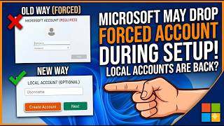 Microsoft May Drop Forced Microsoft Account During Setup