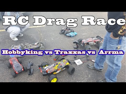 RC Drag Race | Arrma Kraton vs Traxxas Rustler VXL vs Sabertooth