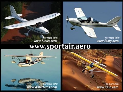 Sportair USA, Sting, Sirrius, i Cub, SeaRey, Snap light sport aircraft.
