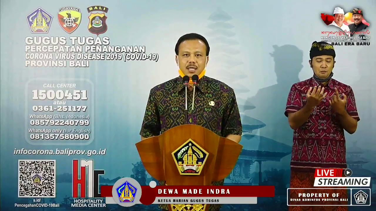 Siaran Pers Perkembangan Penanggulangan COVID–19 Provinsi Bali per 30 April 2020