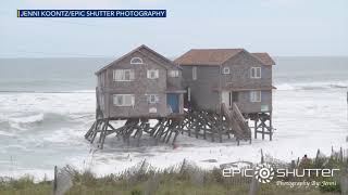 Caught on camera: Outer Banks home collapses into Atlantic Ocean