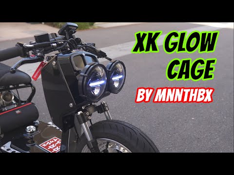 MNNTHBX Billet Cage & XKGLOW Headlight for Honda Ruckus Install