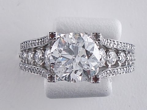 4.02 ctw Round Cut Diamond Engagement and Wedding Ring Set