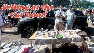 Selling at the Car Boot Sale. I can't believe how much we made!