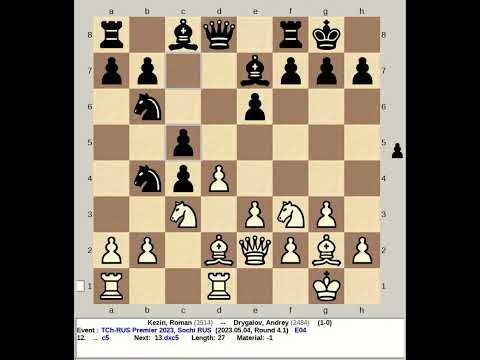 Kezin, Roman vs Drygalov, Andrey | Russian Team Chess Championship Premier 2023, Sochi