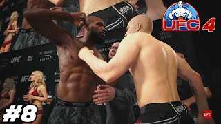 Jon Jones title fight! UFC 4 Bas Rutten Light Heavyweight Career Mode #8