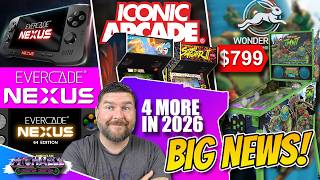Iconic Arcade 2026 Lineup 6 Games! TMNT Wonderland Pinball Pre Order & Evercade Nexus Revealed!