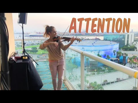Violinist Plays Sunset Balcony Concert for Neighbors during lock down - Charlie Puth - Attention