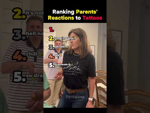 Ranking Parents' Reactions to Tattoos #shorts #reaction #tattoo