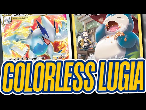 How to play COLORLESS LUGIA VSTAR deck featuring Snorlax! New Paldea Evolved Pokemon TCG deck!