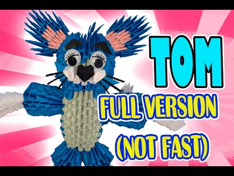 3D MODULAR ORIGAMI #83 CAT TOM from TOM AND JERRY FULL VERSION (NOT FAST)