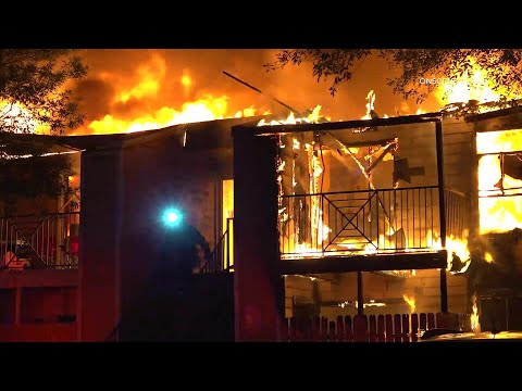2-Alarm Fire Destroys Apartment Building In Houston