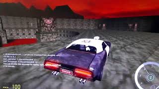 |rust racers police car| racing in a DOOM map| (no sound)