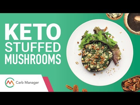 Keto Spinach & Blue Cheese Stuffed Mushrooms Recipe