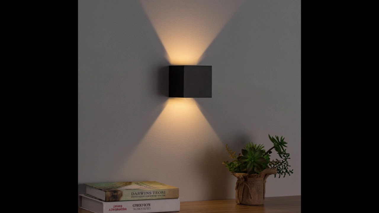 Applique murale à LED en bois