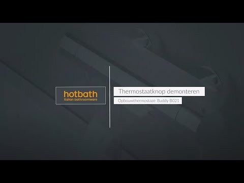 Hotbath Cobber B020 badthermostaat met draaibare uitloop gepolijst messing PVD