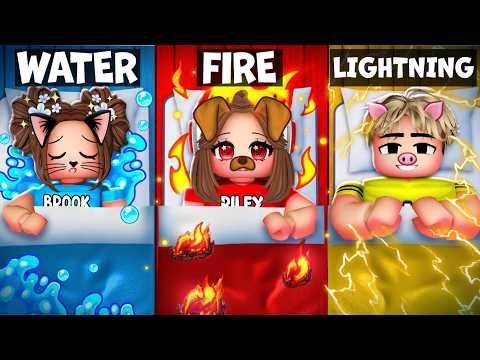 Having An ELEMENTAL PET SLEEPOVER In Roblox..(Brookhaven)