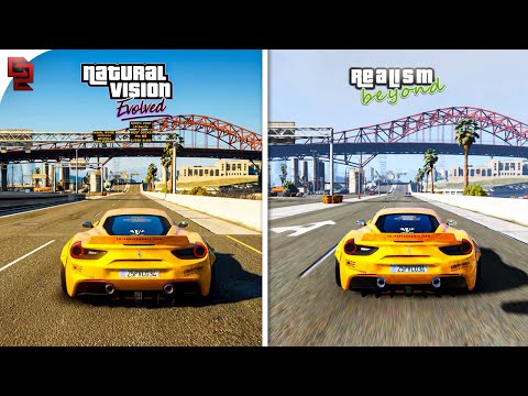 Realism Beyond vs NaturalVision Evolved  - GTA V 2020 - Ultra Realistic Graphics MOD Comparison 4K