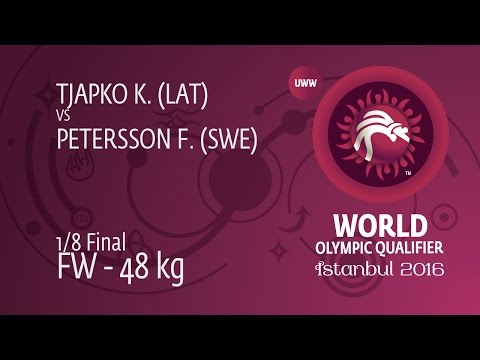 1/8 FW - 48 kg: F. PETERSSON (SWE) df. K. TJAPKO (LAT), 6-4