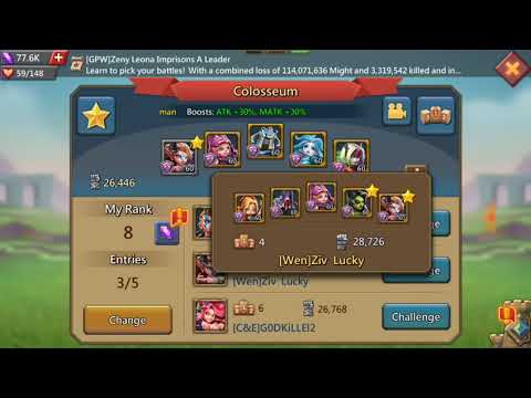 ⚔⚔ Lords Mobile Colosseum Beastman ATK30% & MATK30% F2P formation and most recommended defense ⚔⚔