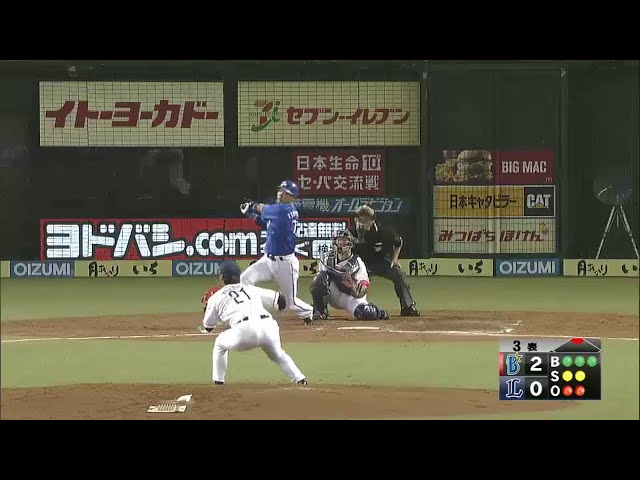 3回表 ベイスターズ・筒香 7号2ランで追加点!!  2014/6/3 L-DB